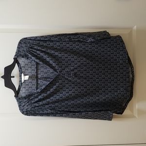 H&M Black & White 3/4 Sleeve Blouse